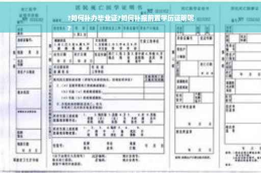 ?如何补办毕业证?如何补报前置学历证明呢
?