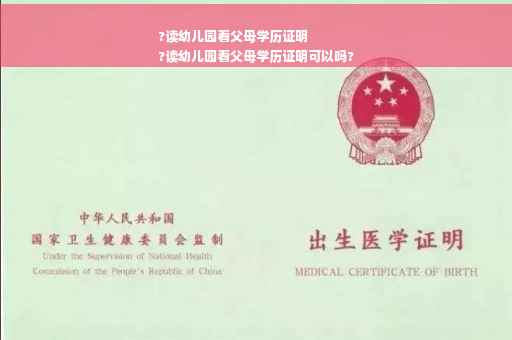 ?读幼儿园看父母学历证明
?读幼儿园看父母学历证明可以吗?
