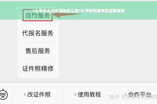 ?大学毕业生生源地怎么填?大学如何填学历证明表格
?