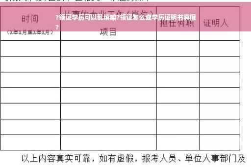 ?领证学历可以乱填嘛?领证怎么查学历证明书真假
?