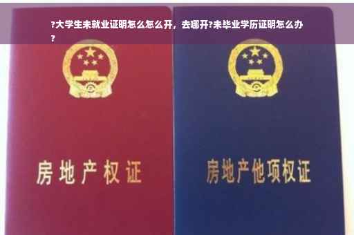 ?大学生未就业证明怎么怎么开，去哪开?未毕业学历证明怎么办
?