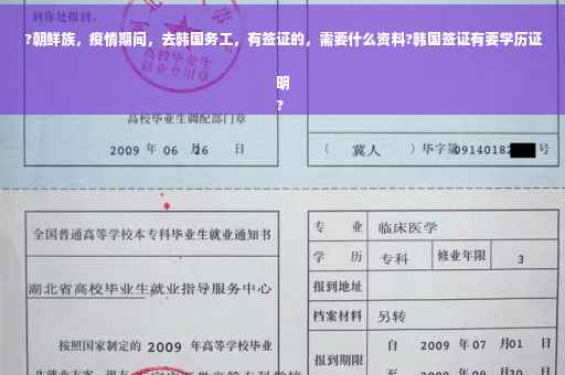 ?朝鲜族，疫情期间，去韩国务工，有签证的，需要什么资料?韩国签证有要学历证明
?