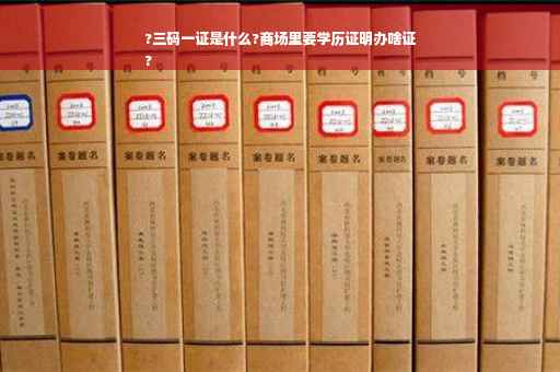 ?三码一证是什么?商场里要学历证明办啥证
?