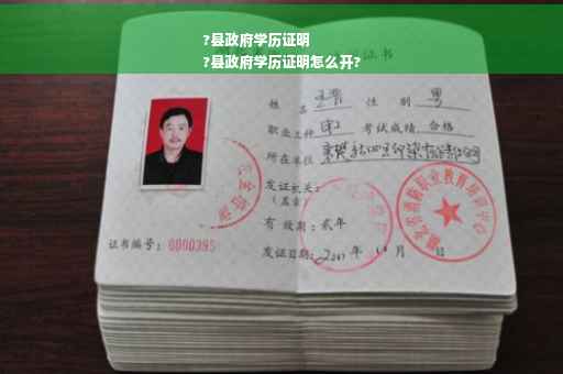 ?县政府学历证明
?县政府学历证明怎么开?