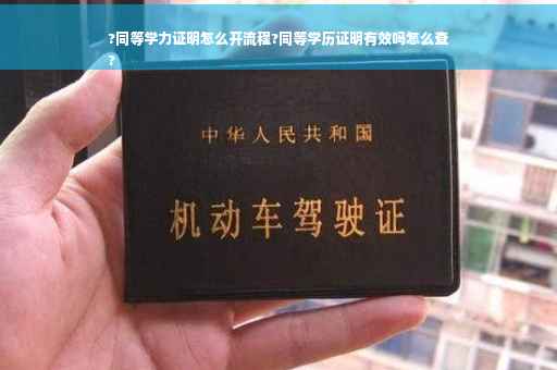 ?同等学力证明怎么开流程?同等学历证明有效吗怎么查
?