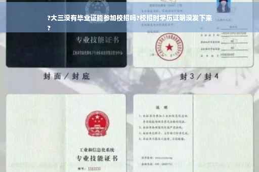 ?大三没有毕业证能参加校招吗?校招时学历证明没发下来
?