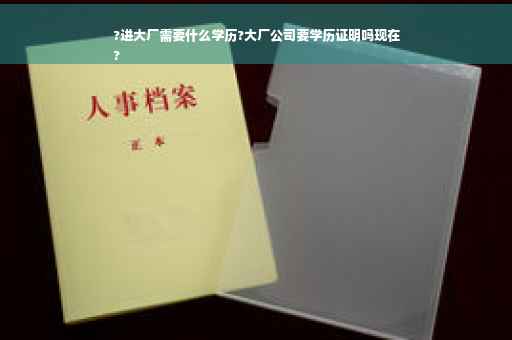 ?进大厂需要什么学历?大厂公司要学历证明吗现在
?