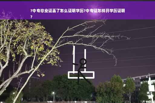 ?中专毕业证丢了怎么证明学历?中专证怎样开学历证明
?