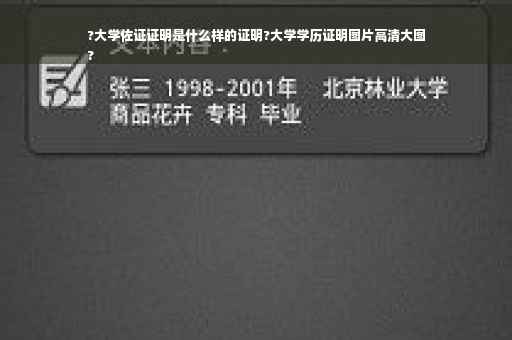 ?大学佐证证明是什么样的证明?大学学历证明图片高清大图
?