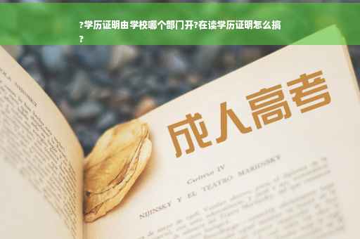 ?学历证明由学校哪个部门开?在读学历证明怎么搞
?