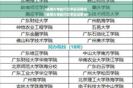 ?函授大专能打印学历证明吗
?函授大专能打印学历证明吗?