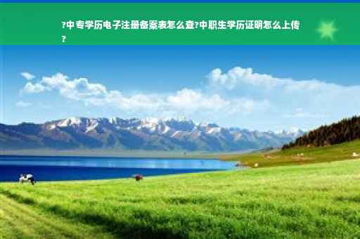 ?中专学历电子注册备案表怎么查?中职生学历证明怎么上传
?