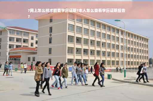 ?网上怎么样才能查学历证明?本人怎么查看学历证明报告
?