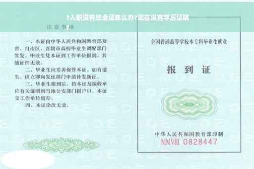 ?入职没有毕业证怎么办?现在没有学历证明
?