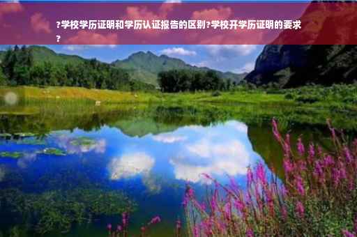 ?学校学历证明和学历认证报告的区别?学校开学历证明的要求
?