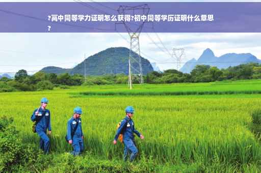 ?高中同等学力证明怎么获得?初中同等学历证明什么意思
?
