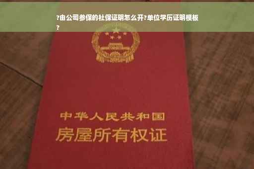 ?由公司参保的社保证明怎么开?单位学历证明模板
?