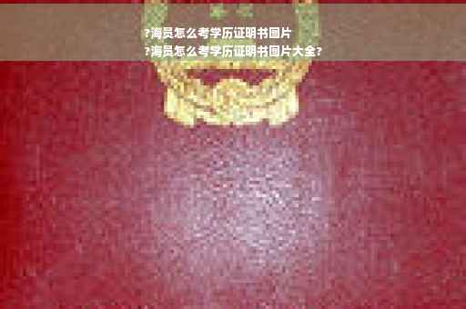 ?海员怎么考学历证明书图片
?海员怎么考学历证明书图片大全?