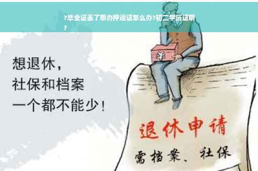 ?毕业证丢了想办押运证怎么办?初二学历证明
?