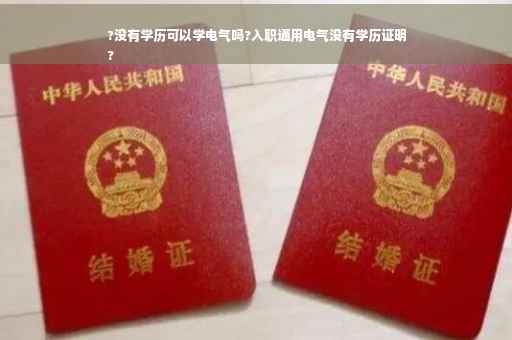 ?没有学历可以学电气吗?入职通用电气没有学历证明
?