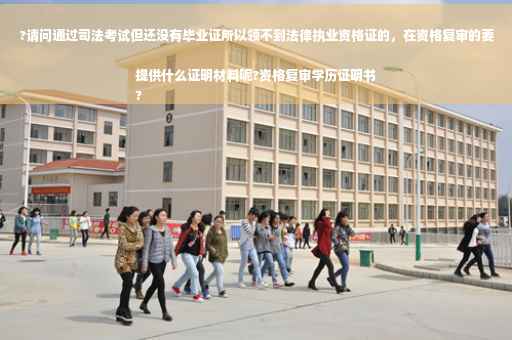 ?请问通过司法考试但还没有毕业证所以领不到法律执业资格证的，在资格复审的要提供什么证明材料呢?资格复审学历证明书
?