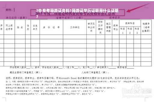 ?中专考导游证资料?导游证学历证明用什么证明
?