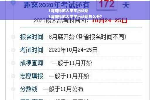 ?海南师范大学学历证明
?海南师范大学学历证明怎么开?
