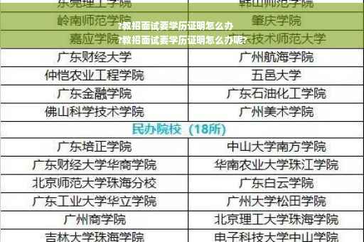 ?教招面试要学历证明怎么办
?教招面试要学历证明怎么办呢?