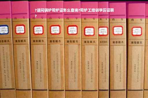 ?请问锅炉司炉证怎么查询?司炉工培训学历证明
?