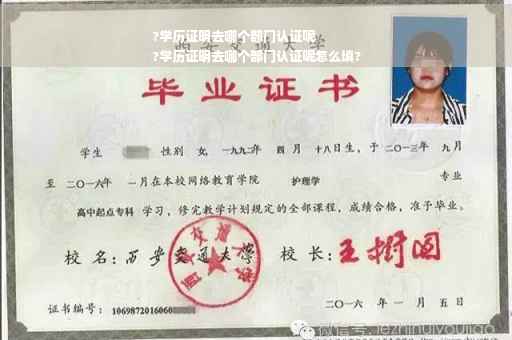 ?学历证明去哪个部门认证呢
?学历证明去哪个部门认证呢怎么填?