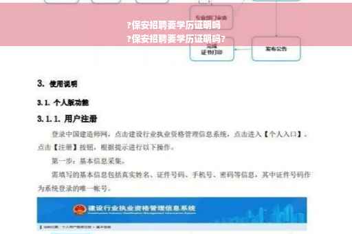 ?保安招聘要学历证明吗
?保安招聘要学历证明吗?