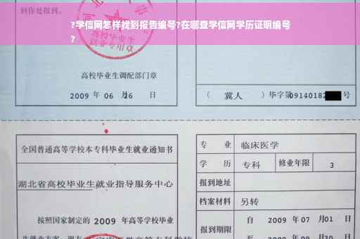 ?学信网怎样找到报告编号?在哪查学信网学历证明编号
?