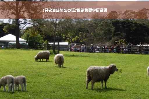 ?开农资店怎么办证?做销售要学历证明
?