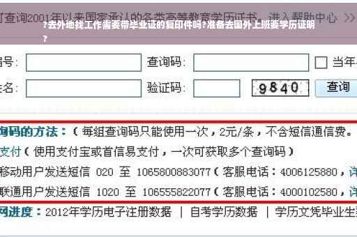 ?去外地找工作需要带毕业证的复印件吗?准备去国外上班要学历证明
?