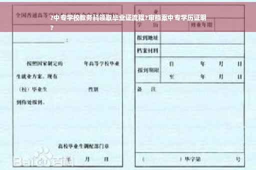 ?中专学校教务科领取毕业证流程?审档案中专学历证明
?
