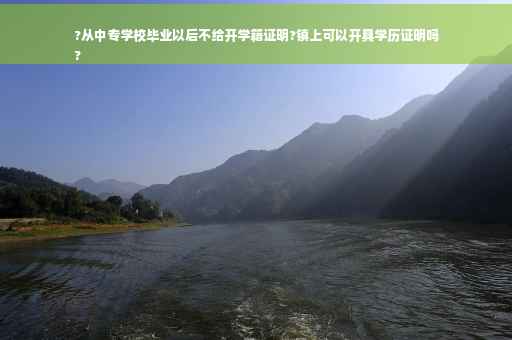 ?从中专学校毕业以后不给开学籍证明?镇上可以开具学历证明吗
?