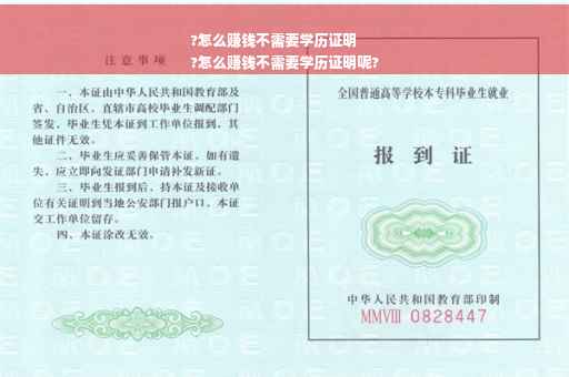 ?怎么赚钱不需要学历证明
?怎么赚钱不需要学历证明呢?