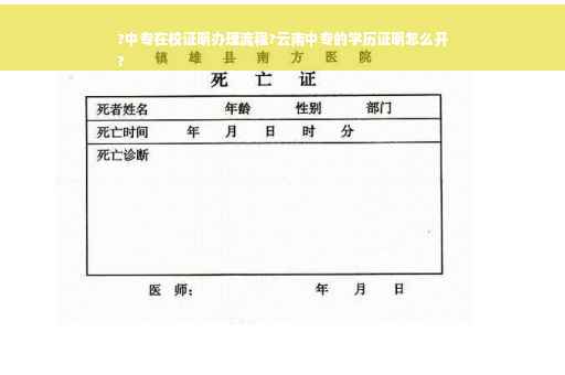 ?中专在校证明办理流程?云南中专的学历证明怎么开
?
