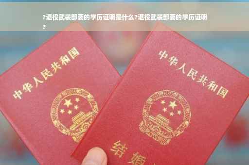 ?退役武装部要的学历证明是什么?退役武装部要的学历证明
?