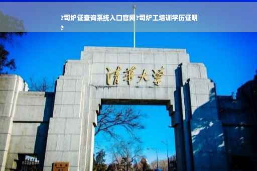 ?司炉证查询系统入口官网?司炉工培训学历证明
?