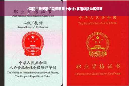 ?襄阳市无犯罪记录证明网上申请?襄阳学院学历证明
?