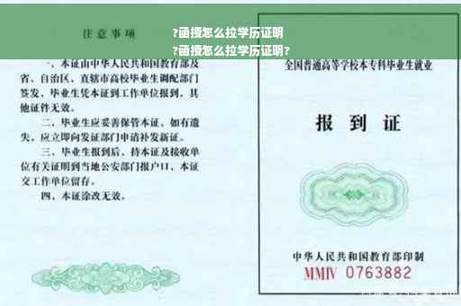 ?函授怎么拉学历证明
?函授怎么拉学历证明?