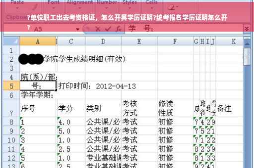 ?单位职工出去考资格证，怎么开具学历证明?统考报名学历证明怎么开
?