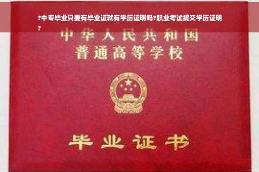 ?中专毕业只要有毕业证就有学历证明吗?职业考试提交学历证明
?