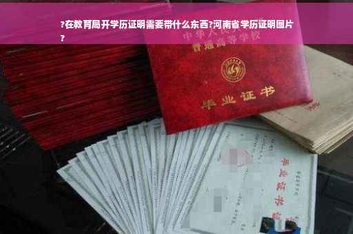 ?在教育局开学历证明需要带什么东西?河南省学历证明图片
?