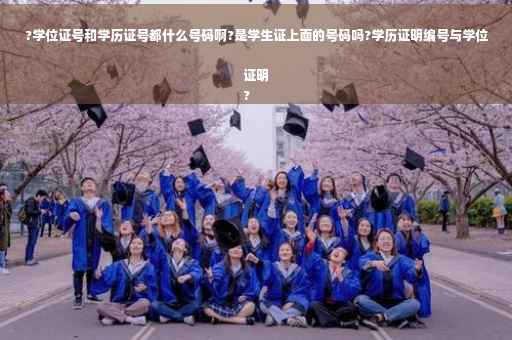 ?学位证号和学历证号都什么号码啊?是学生证上面的号码吗?学历证明编号与学位证明
?