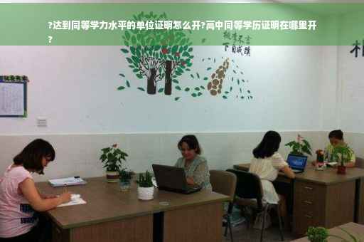 ?达到同等学力水平的单位证明怎么开?高中同等学历证明在哪里开
?