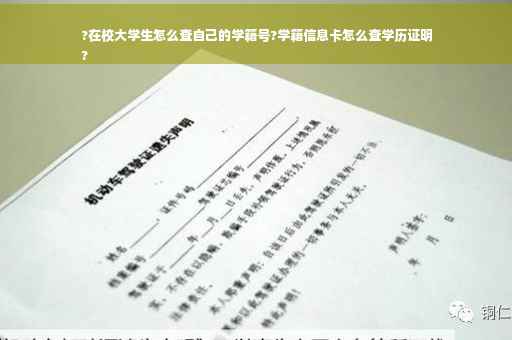 ?在校大学生怎么查自己的学籍号?学籍信息卡怎么查学历证明
?