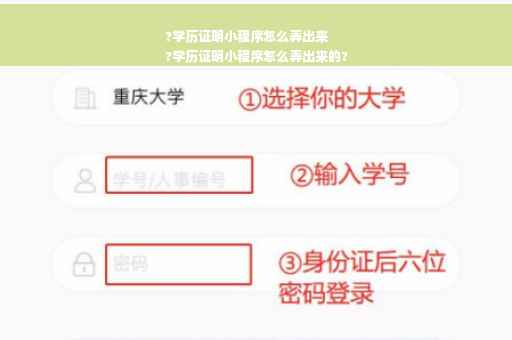 ?学历证明小程序怎么弄出来
?学历证明小程序怎么弄出来的?