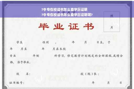 ?中专在校读书怎么查学历证明
?中专在校读书怎么查学历证明呢?